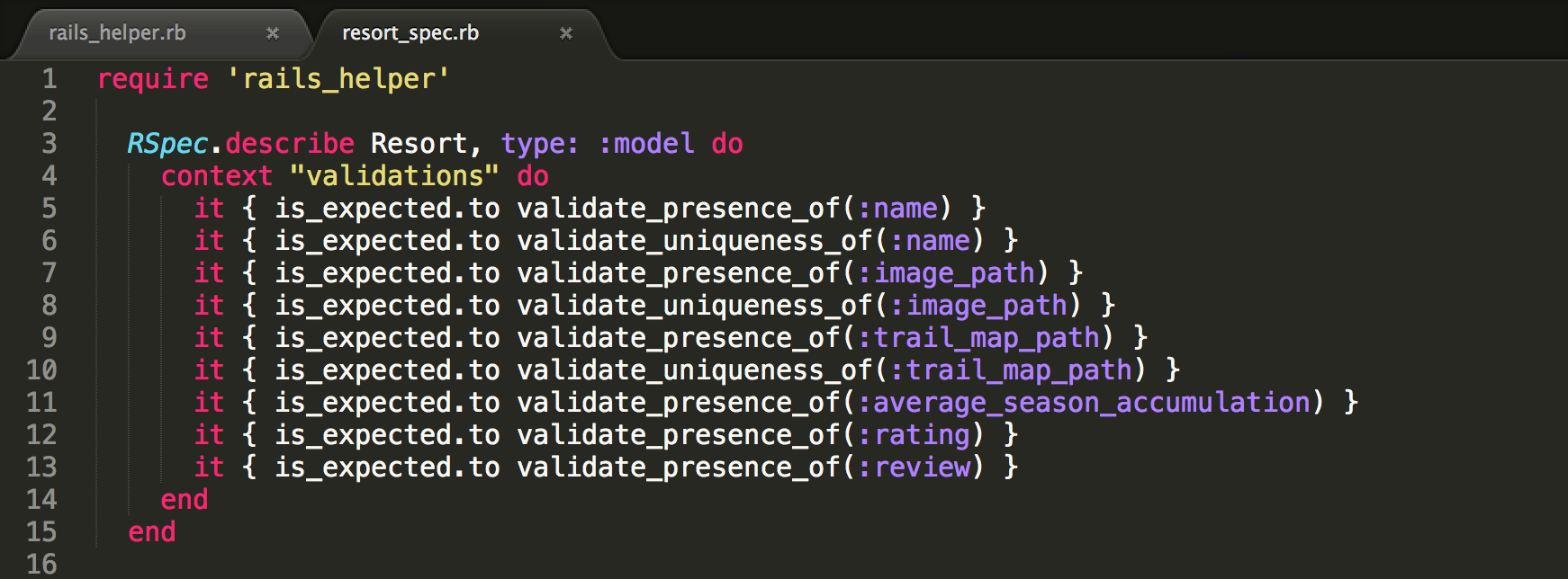 model validations test